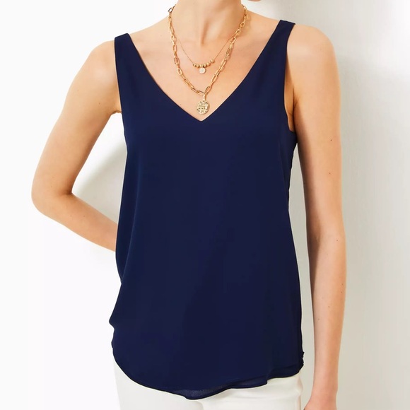 Lilly Pulitzer Tops - Lilly Pulitzer Cipriani Silk Top NWT